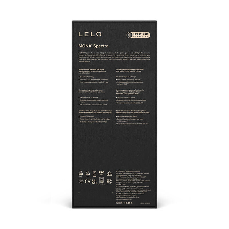 Lelo Mona Spectra Masseur Intime à Lumière Rouge Rechargeable Contrôlé par Application (vue 4)