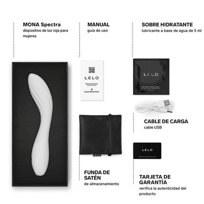 Lelo Mona Spectra Masseur Intime à Lumière Rouge Rechargeable Contrôlé par Application (vue 8)