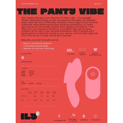 Je Joue ILY Panty Vibe Vibrateur Intime à Télécommande (vue 15)