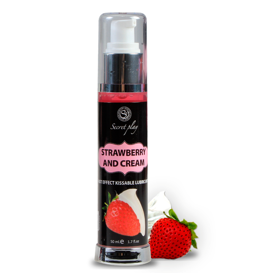 Secret Play Lubrifiant 2-1 Effet Chaleur Fraise & Crème 50 Ml